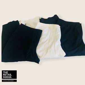 Set of 3 Jones New York Womens Black, White & Navy Strech Pants